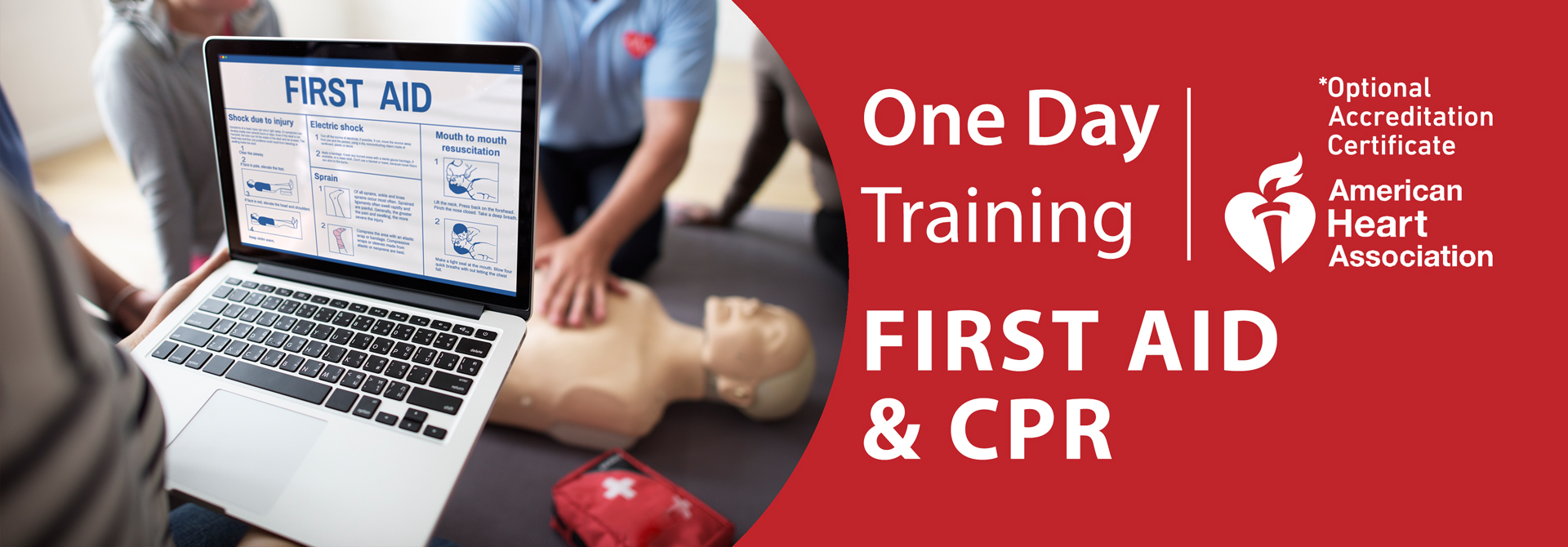 One Day Training FIRST AID & CPR الاسعافات الأولية والانعاش القلبي